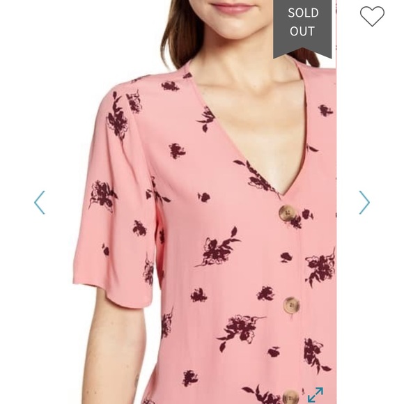 Pink Floral Something Navy Easy Woven Top - Picture 3 of 10